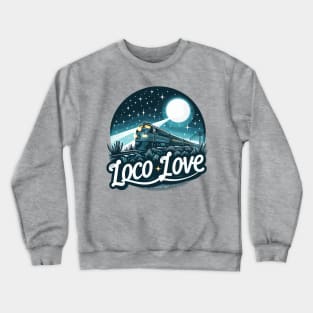 Train Vintage, Loco Love Crewneck Sweatshirt